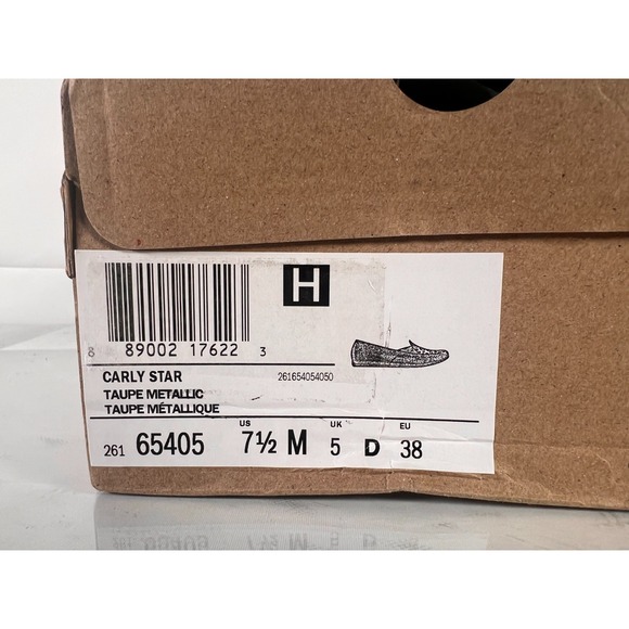 Clark's Carly Star Cloudstepper Women shimmery Metallic Glitter Taupe Bronze 7.5 - Picture 9 of 11